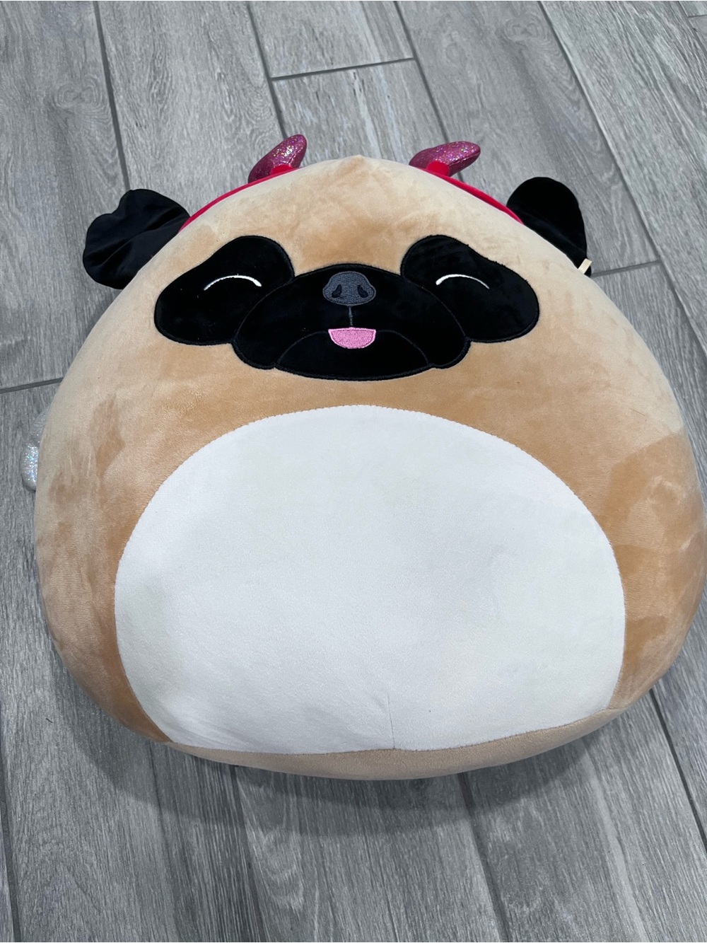 Plush Tan & White Pug Character Squishmellow for Kids